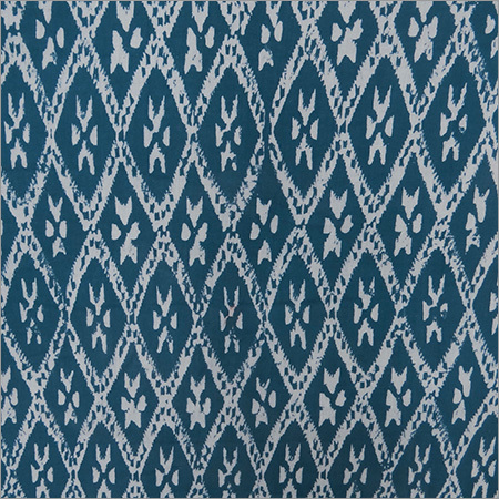 Hand Block Print Ikat Voile Fabric - 100% Cotton, 60x60 Yarn Count | Hand Printed, Light Weight, Soft Textile For Garments, Curtains, Quilting