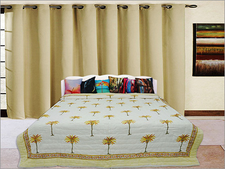 100% Cotton Palm Tree Print Jaipuri Razai