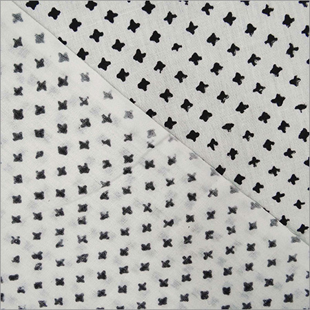 Polka Dote Block Print Fabric - 100% Cotton, Floral Pattern | Hand Printed, Light Weight, Soft Fabric For Clothing, Curtains, Home Decor