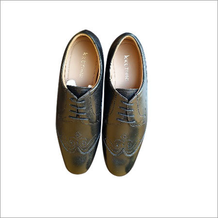 Formal Leather Shoes - Leather, Sizes 6-12, Black, Machine Stitched | Lace-up Closure, Tear-proof, Long Day Comfort, Skin Friendly