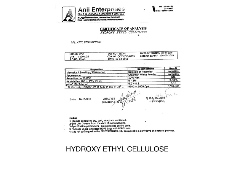 Hydroxy Ethyl Cellulose Application: Industrial