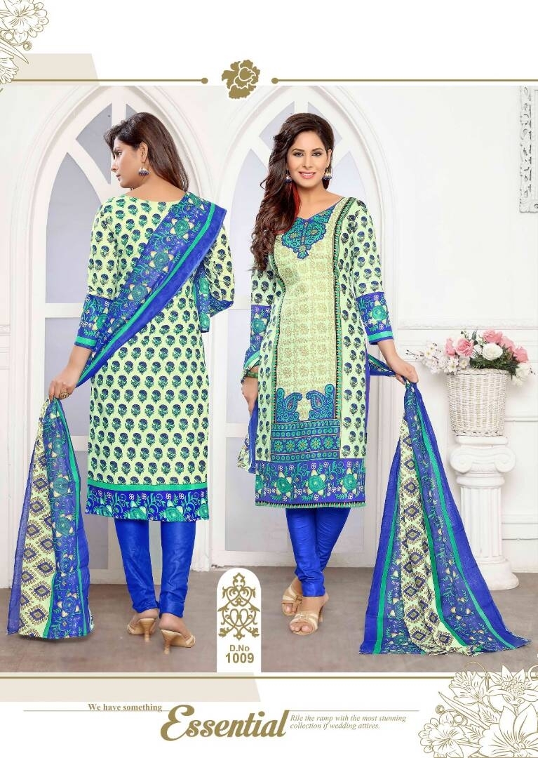 Sabana - Cotton Ethnic Churidar Set, 2.5m Top, 2m Bottom & 2.25m Dupatta | Black & Red, Full Sleeves, Custom Logo, All Season, Printed Pattern