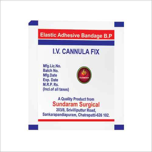 Cannula Fixator - 100% Cotton, Square Shape, White Color | Disposable, Sterilized, Elastic with Zinc Oxide Adhesive, Fixator Dressing