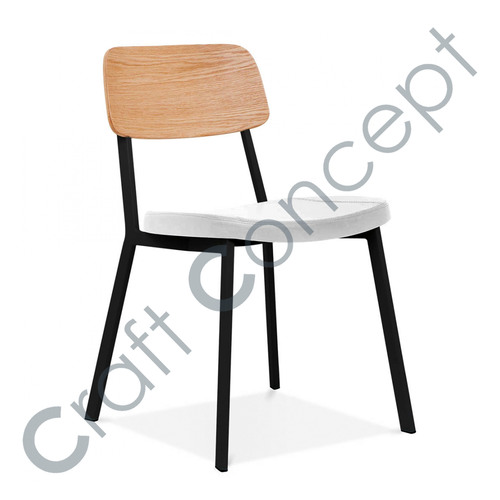 Hipster White Leather Seat Chair No Assembly Required