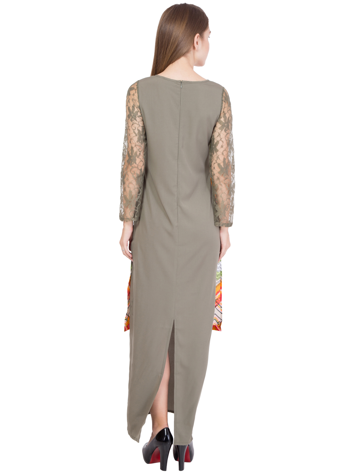 Partywear Gown - Printed Crepe