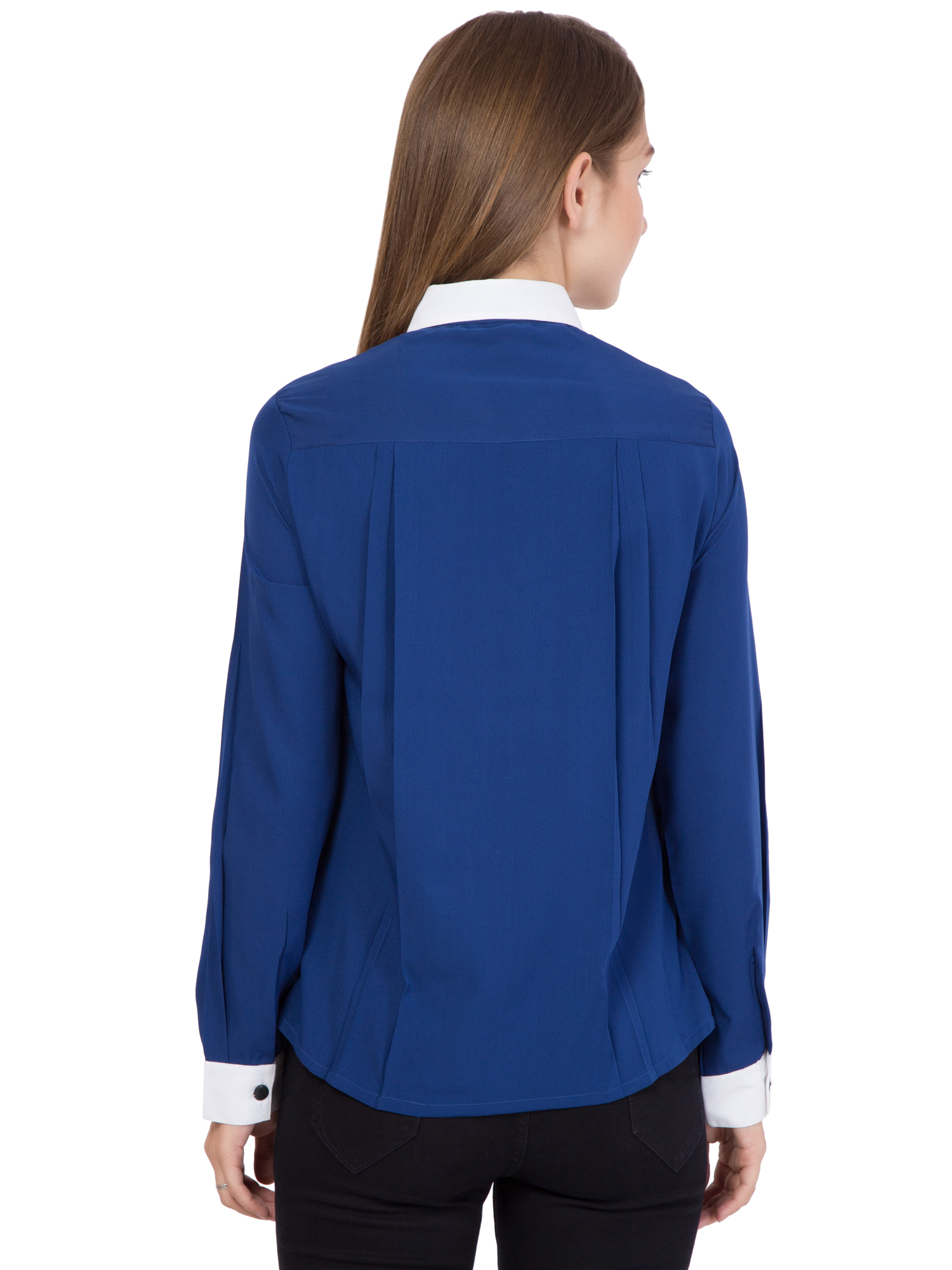 Shirt - Crepe Material, Bust Size 914.4mm, Hip Size 965.2mm, Full Sleeves, Length 584.2mm, Classic Dress Type, Washable, Pleat Technics, Logo Detail