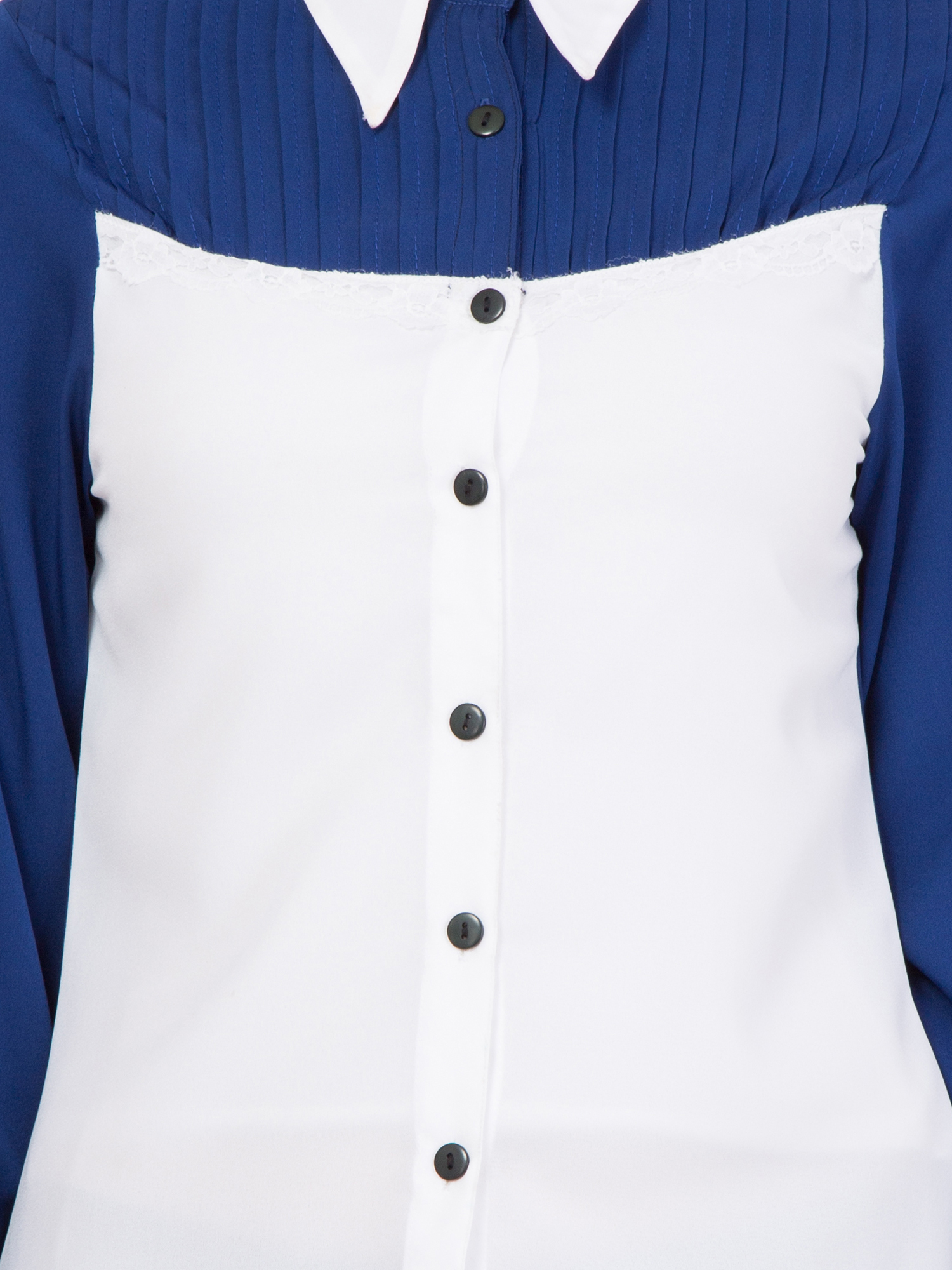 Shirt - Crepe Material, Bust Size 914.4mm, Hip Size 965.2mm, Full Sleeves, Length 584.2mm, Classic Dress Type, Washable, Pleat Technics, Logo Detail