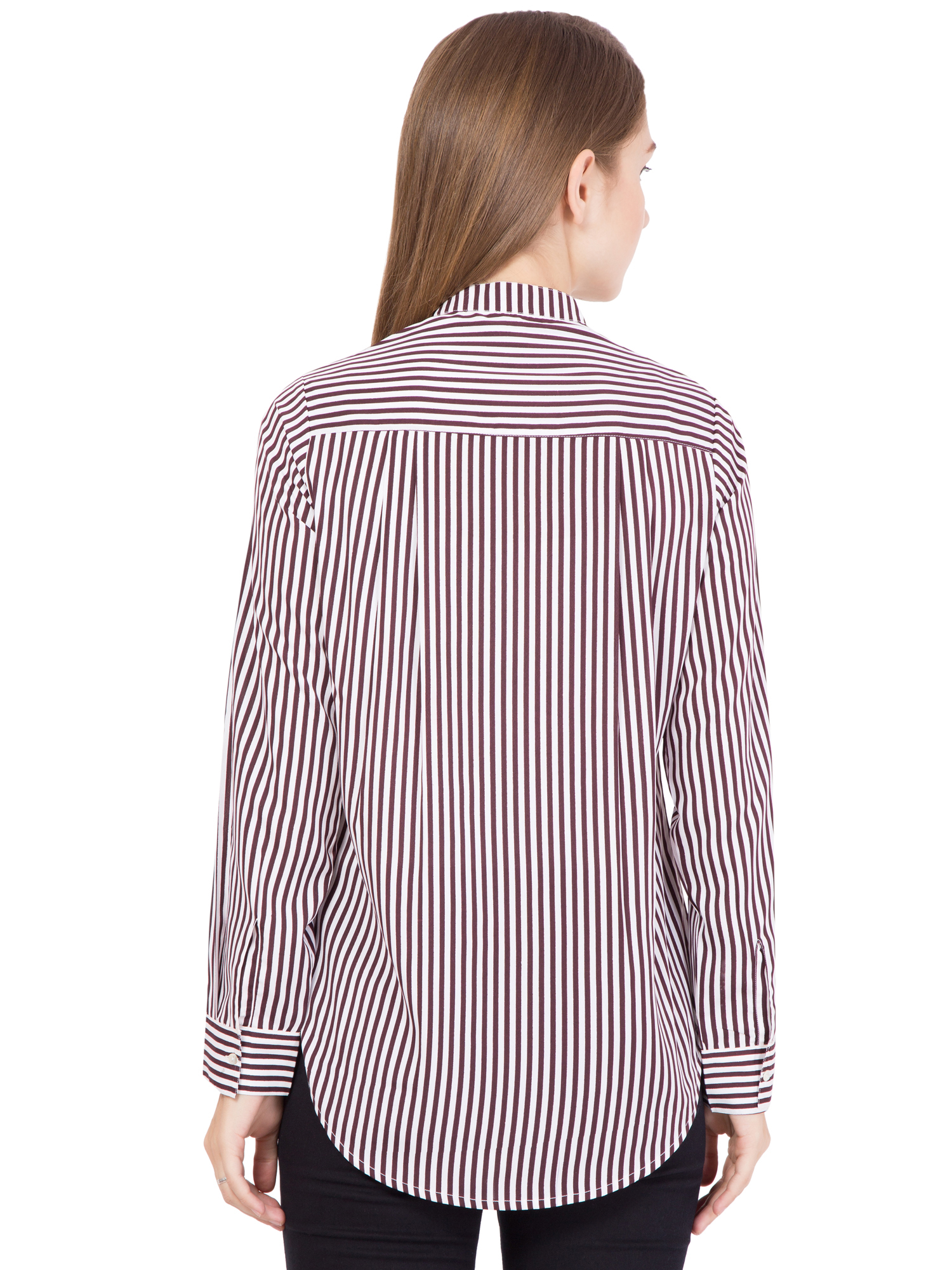 Shirt - Crepe, Bust Size 939.8 Mm, Length 609.6 Mm, Waist Size 35, Full Sleeves, Striped Pattern, Cloth Decoration | Classic Ethnic Design, All Season Wear