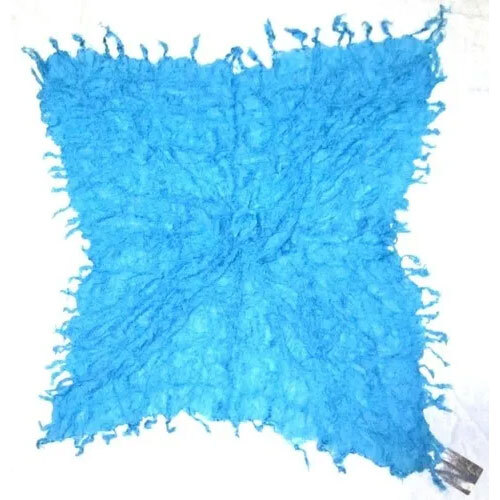 ब्लू विस्कोस लाइक्रा स्क्वायर स्कार्फ