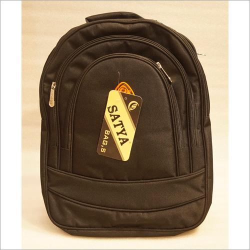 प्लेन ब्लैक स्कूल बैग डिज़ाइन: आधुनिक