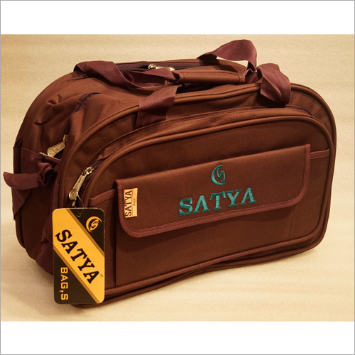 Brown Travelling Bag - Pvc, Multiple Pockets, Hand Length Handle | Biodegradable, Shock Resistance, Customizable Size & Logo