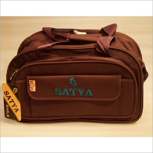 Brown Travelling Bag - Pvc, Multiple Pockets, Hand Length Handle | Biodegradable, Shock Resistance, Customizable Size & Logo