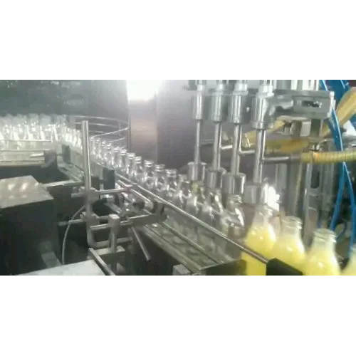 Badam Milk Glass Bottle Filling Machine - Application: Beverage