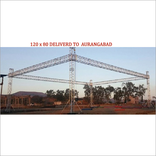 Truss System - Aluminum, 120x80 mm | Chrome Polish Finish, Industrial Application, Silver Weight 1500 g