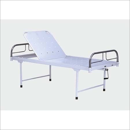 Hospital Semi Fowler Bed - Metal, Foldable & Portable Design, Elegant White Color | Easy To Use & Convenient Solution