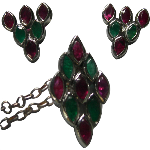 Marquise Ruby Necklace Set