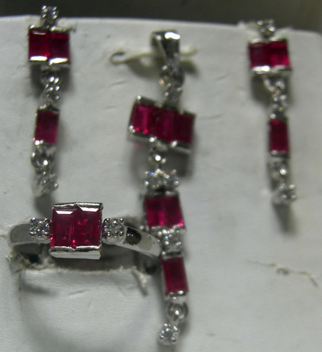 Ruby Earring Set