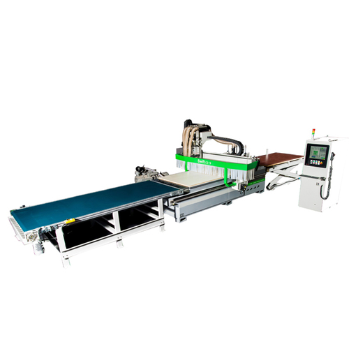 1325 Nesting CNC Router Machine - Aluminum, 1220*2440mm Table Size, Green | Automatic Loading, High Precision, Vacuum Hold Down, Continuous Machining, Integrated Bar Code System
