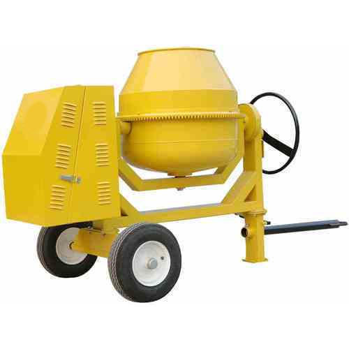 Concrete Mixer Machine - MS Channel, Capacity 3.5-7.5 m3/h, Drum Speed 20 R/Min | Durable Design, Easy Towing, Efficient Blending, Tire Axle System, Precise Mixing