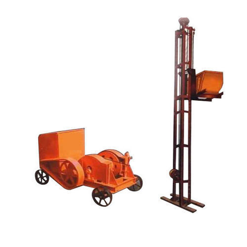 Builder Hoist Machine - Steel, 100 Feet Height, Orange Color, 10 HP Motor Power, 12 mm Wire Rope, 33 Meter/Min Speed | Hefty Duty, Minimal Maintenance, Adjustable Platform Frame