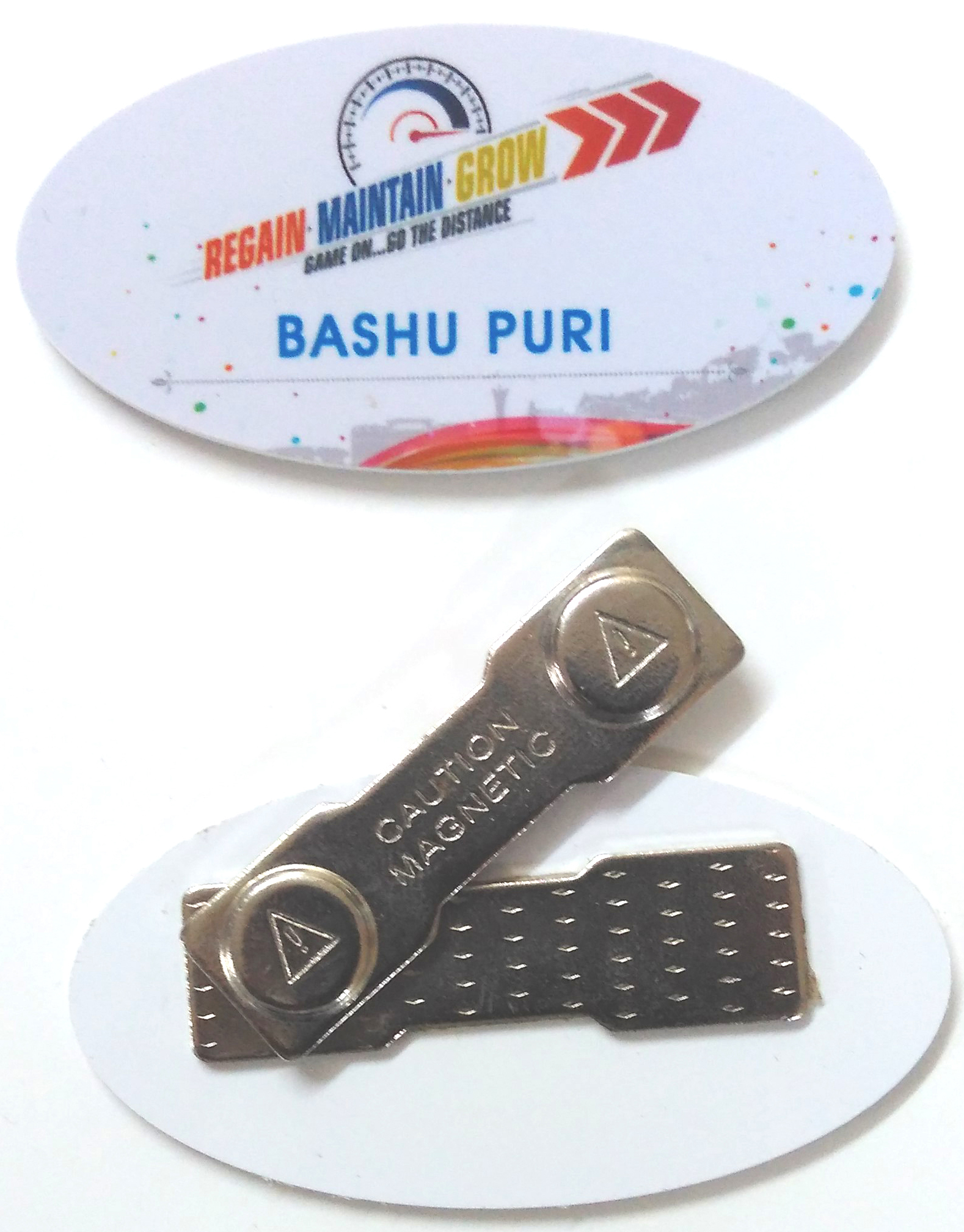 Oval Name Badges Badge Type: Pin