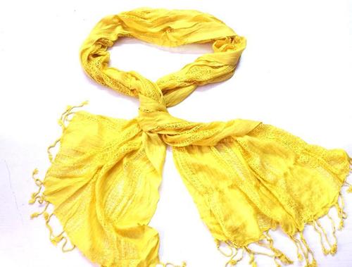 धागा रंगा पीले स्कार्फ़
