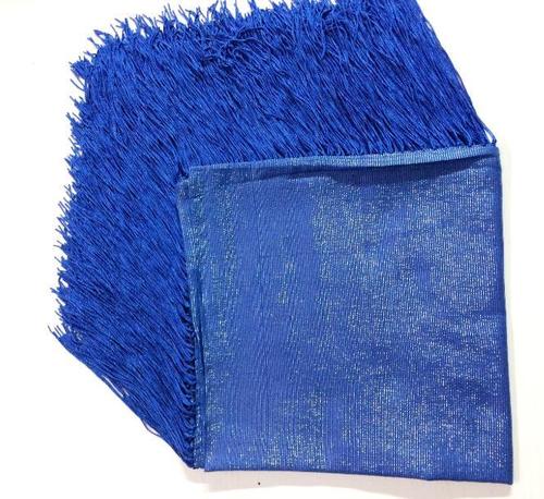 More Than One Solid Royal Blue Tassels Scarf