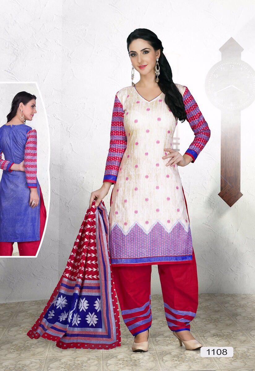 Cotton Printed Fancy Ladies Dress Material
