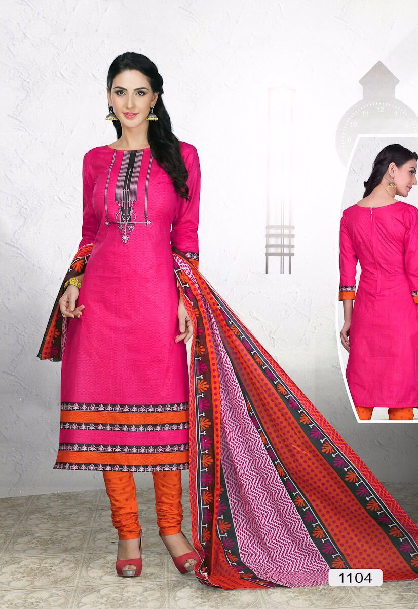 Cotton Printed Fancy Ladies Dress Material