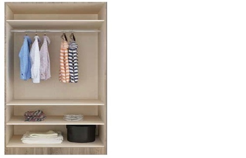 Modular Wardrobe - Block Board & Marine Ply, 580x900x2100 mm | Modern Design, Acid Resistant, Antibacterial, Eco-Friendly, Easy to Clean, Scratch Resistant, UV Resistant, Durable