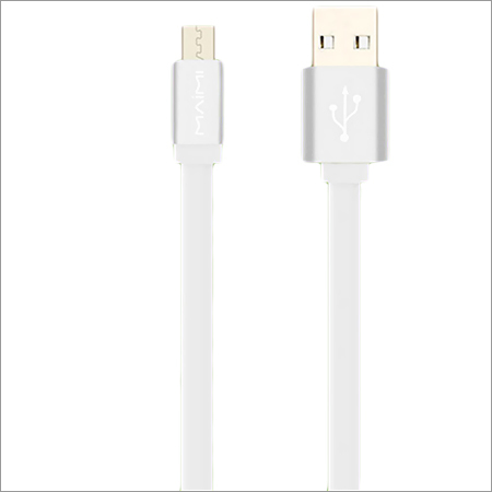 USB Cable - PVC, 1.2 Meter Length, White Color | Mobile Charge, USB Connection, 2 Conductors, VGA Connector Type