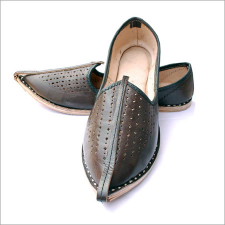 Mens Brown Jodhpuri Jutti Heel Size: Low