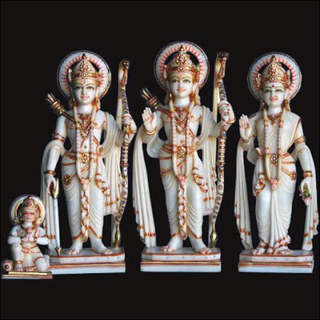 मार्बल राम दरबार की मूर्ति