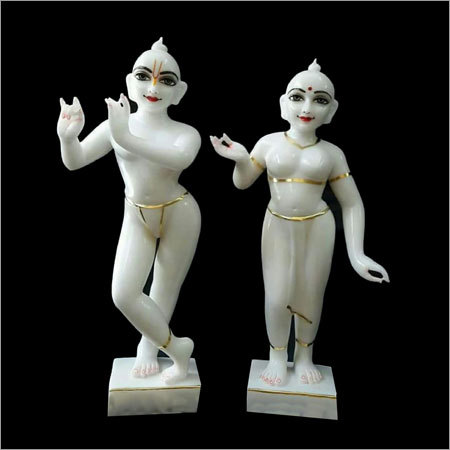 भगवान राधा-कृष्ण संगमरमर की प्रतिमा