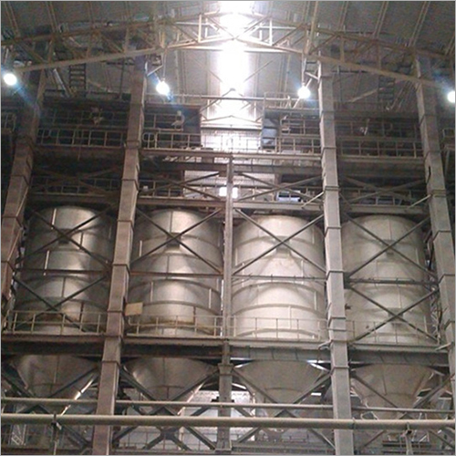 Storage Silos - Stainless Steel, 100-1000 Tons Capacity | 20-50 Meters Height, 5-15 Meters Diameter, Cylindrical Shape, Concrete Base, With Ladders, Platforms, Vents