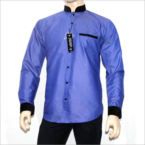 Chinese Collar Mens Shirt Collar Style: Straight