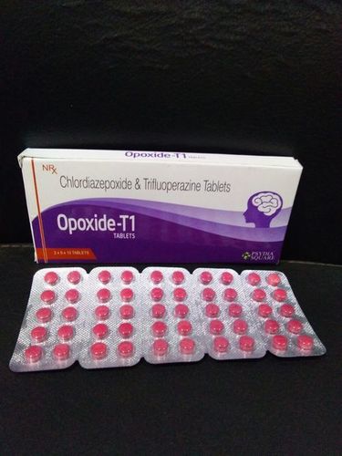 क्लोर्डियाज़ेपॉक्साइड 10 मिलीग्राम+ट्राइफ्लुओपरज़ीन 1Mg टैबलेट