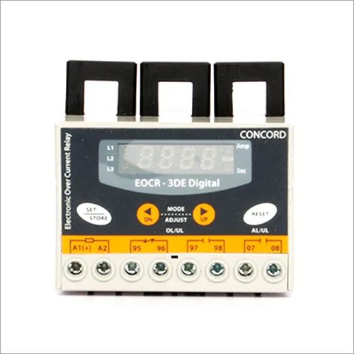 Digital Motor Protection Relay - Model EOCR 3DE/EOCR 3EZ, Current Setting 05/60A/Above 60A, Control Voltage 110VAC/220VAC | High Precision Real-Time Data Processing, 7 Segment LED Display, Multiple Protection Features