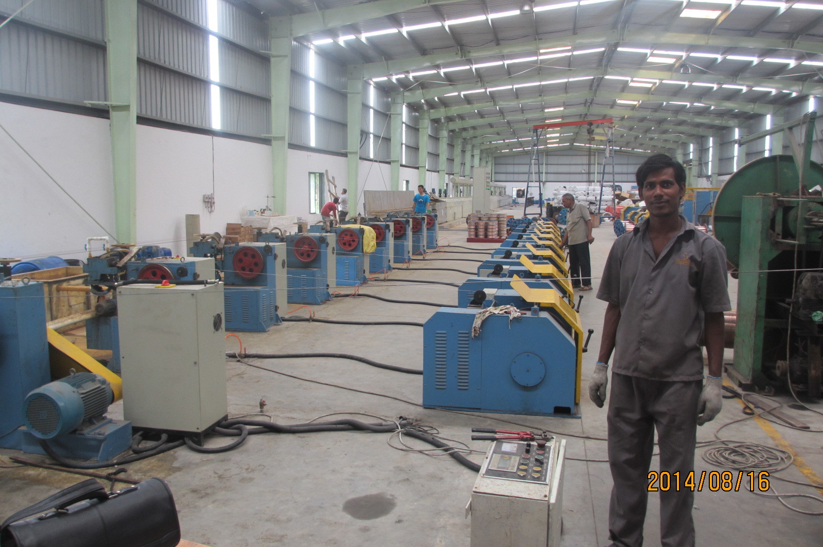 Mig/co2 Multi Line Copper Wire Coating Line - Color: Blue+yellow