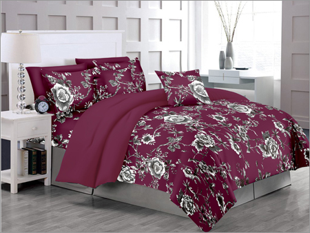 Cotton Double Bed Sheet - 220x220 cm, Light Red Jacquard Printed Design | Perfect for Home, Hotel, Restaurant, and Weddings