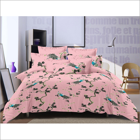 Creamic Satin Cotton Double Printed Bed Sheet