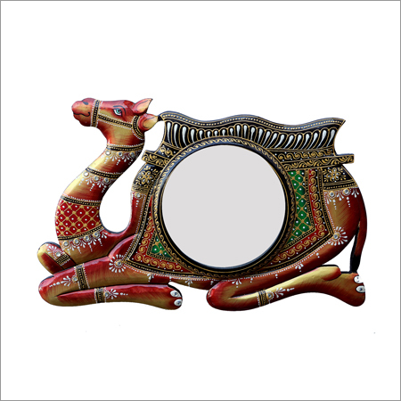 Camel Shape Multi-Color Frame Designer Round Wall Mirror Application: Good Looking