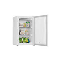 Upright Freezer - Stainless Steel, 100 L Storage Capacity, White Color - Manual Defrost, Low Power Consumption, Durable Design, Voltage Fluctuation Resistance