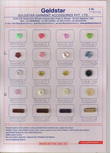 Polyester Buttons - Heat Proof, Multi Colored 4 Holes Round Design | Durable and Versatile