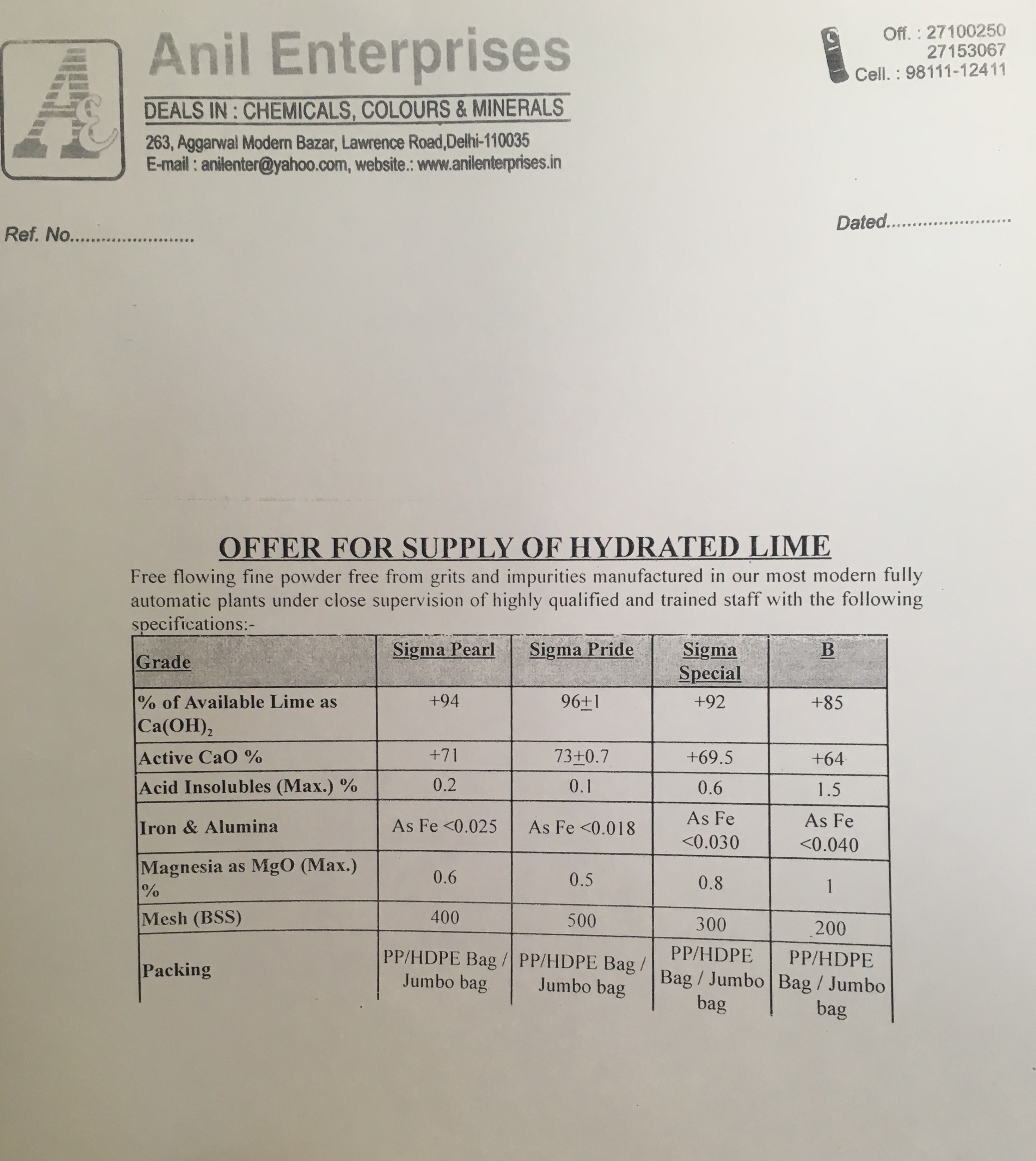 Calcium Hydroxide - Molecular Formula: Ca(oh)2, 99% Purity Powder | Ideal For Food Processing, Beverages, Pharmaceuticals And Mortar Preparation