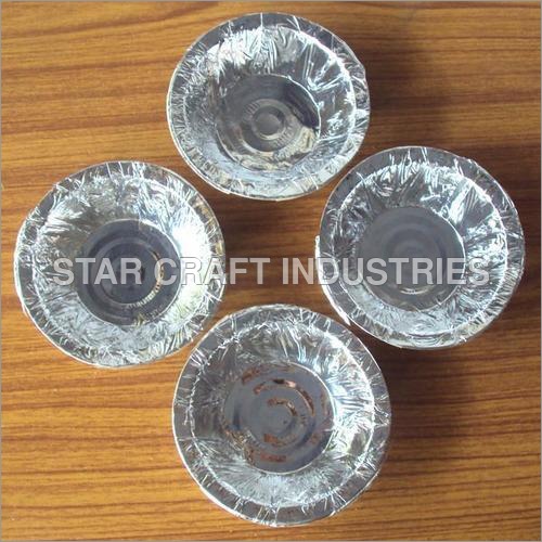 Laminated Paper Dona - MS Material, 6 Inch Size , Silver Color for Food Items