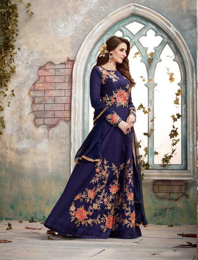 Embroidered Salwar Kameez - Australian Silk/net Top, Japan Crepe Inner, Australian Silk Soft Silk Bottom, Georgette Dupatta | Elegant Design, Comfortable Fit, Intricate Embroidery, Occasion Wear