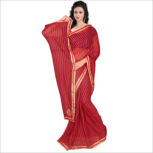 Maroon Patch Work Printed Sarees