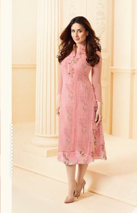 Bollywood Kurtis - Georgette A-line, Embroidered Design | Sizes L-xxl, Dry Clean Only