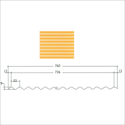 पेंसिल रिब रूफिंग शीट